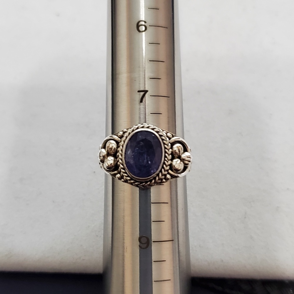 Artisan Rough Cut Tanzanite In SS Ring Sz 8 (NWOT) New Without Tags - Picture 15 of 16